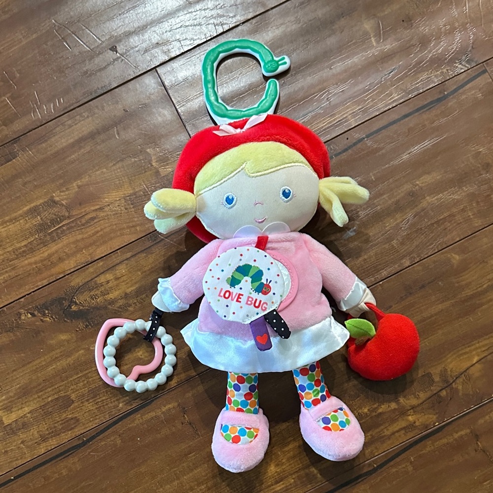 World of Eric Carle Plush Rattle Giggling Baby Doll Cute Stroller Toy Love Bug